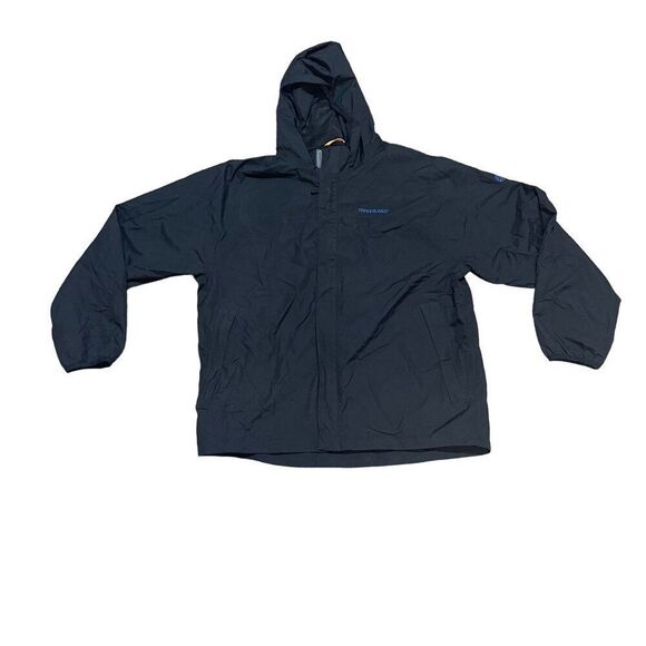 Timberland Weathergear Hooded Jacket XL Navy Blue Full Zip Weather Proof Hoodie - Picture 1 of 6